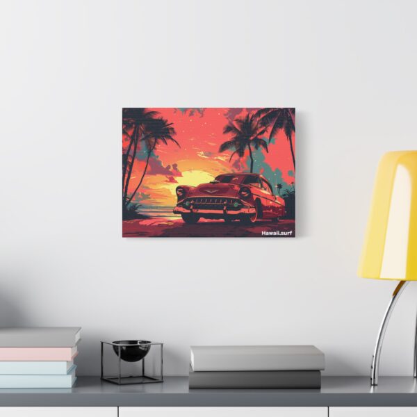 Retro Sunset Canvas Art - Vintage Car & Palms - Image 15