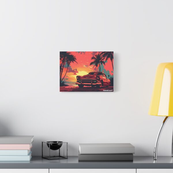 Retro Sunset Canvas Art - Vintage Car & Palms - Image 7
