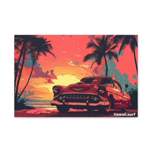 Retro Sunset Canvas Art - Vintage Car & Palms - Image 17