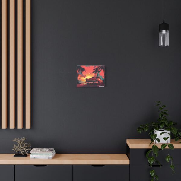 Retro Sunset Canvas Art - Vintage Car & Palms - Image 12