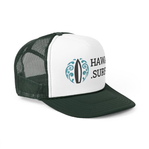 Surf-Inspired Trucker Cap in Dark Green.