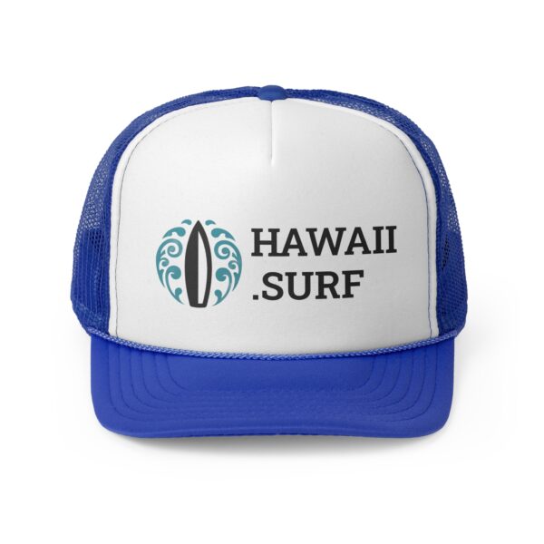 Surf-Inspired Trucker Cap in Blue.