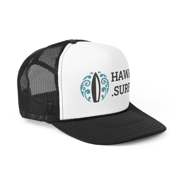Surf-Inspired Trucker Cap in Black.