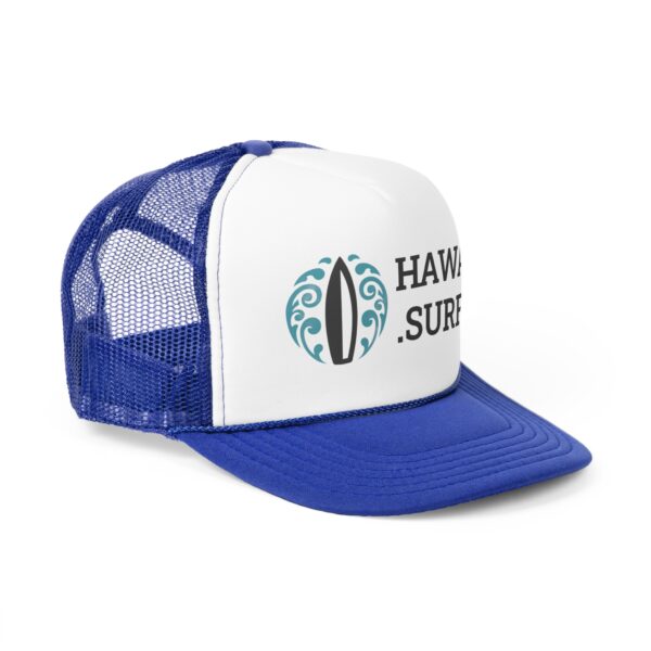Surf-Inspired Trucker Cap in Blue.