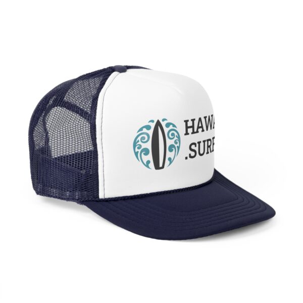Surf-Inspired Trucker Cap in Dark Blue.