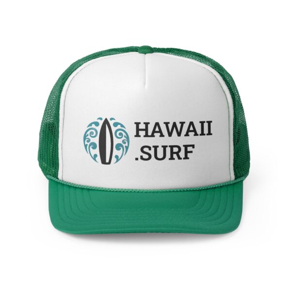 Surf-Inspired Trucker Cap in Green.
