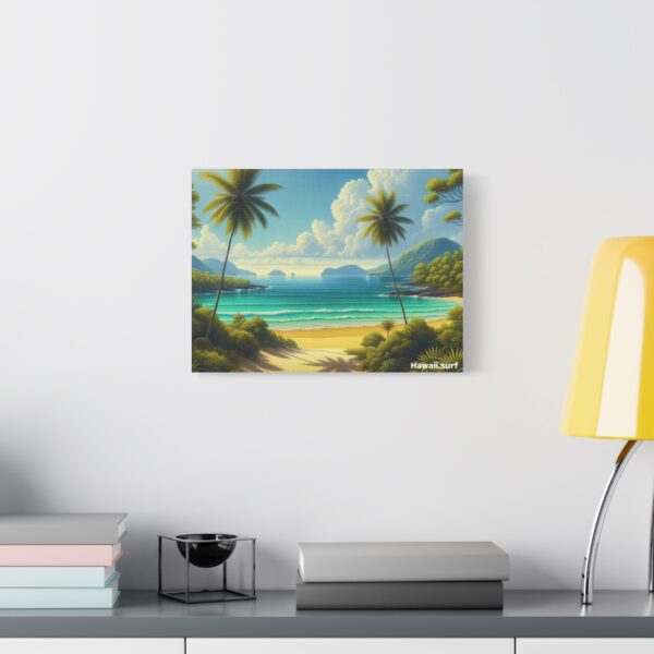 Vintage Hawaii  - Beach and Palms with small waves rolling in - Image 15
