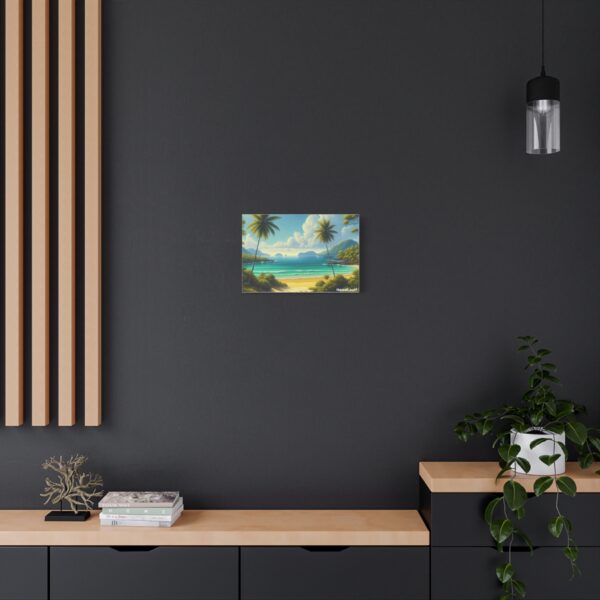 Vintage Hawaii  - Beach and Palms with small waves rolling in - Image 20