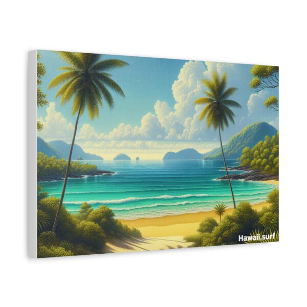 Vintage Hawaii  - Beach and Palms with small waves rolling in - Image 18