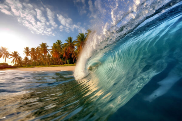 Hawaii waves shore break